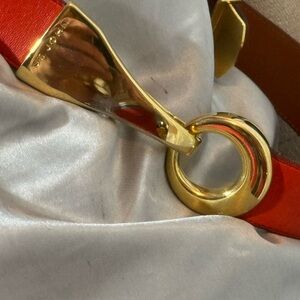 St. John Stylish Gold and Orange Women's Belt